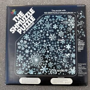 Shmuzzles The Shmuzzle Puzzle Snowflakes 168 Piece Identical Shape 1981
